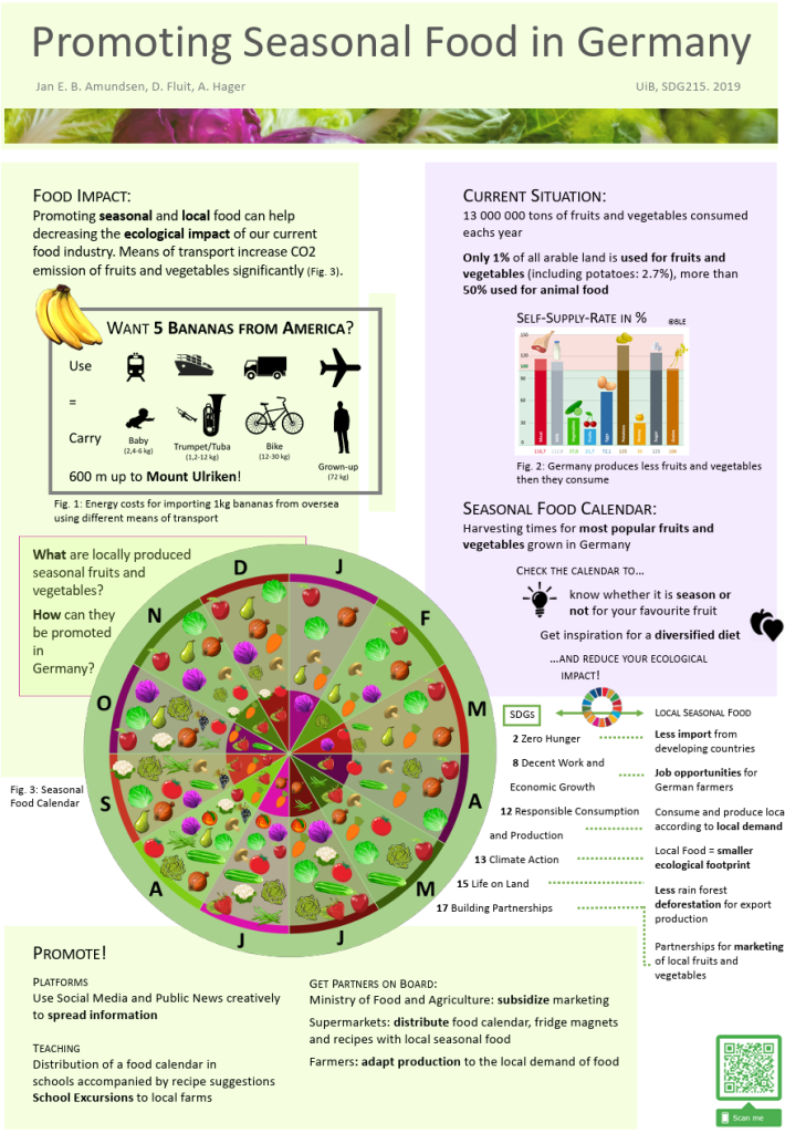 screenshot of the poster entitled Promoting Seasonal food in Germany