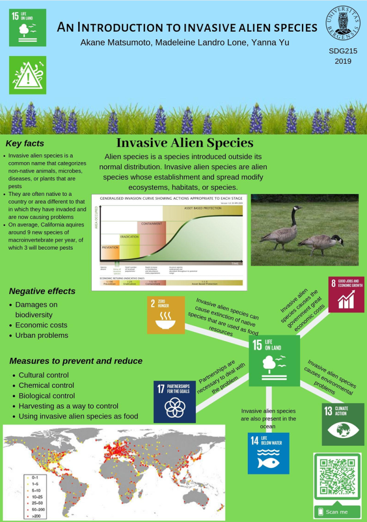 screenshot of the poster entitled An introduction to invasive alien species