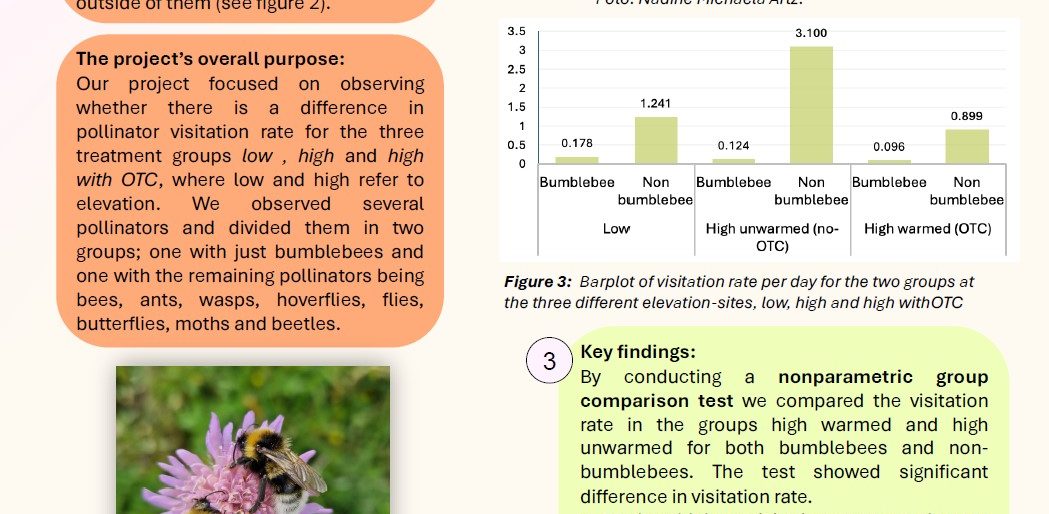 Poster entitled THE USE OF WARMING CHAMBERS: INCREASING OR OBSTRUCTING POLLINATOR VISITATION RATE?