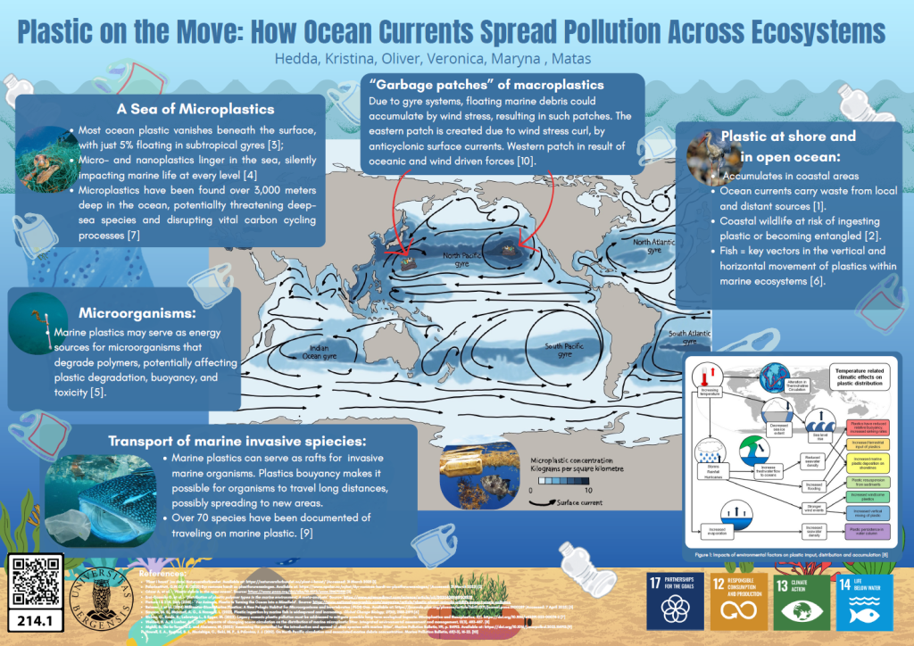 Screenshot of the poster entitled Plastic on the Move: How Ocean Currents Spread Pollution Across Ecosystems
