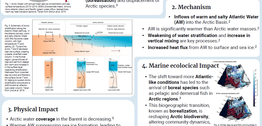 screenshot of the poster entitled Atlantification of the Arctic: A Rapid Transformation of Ocean and Ecosystem