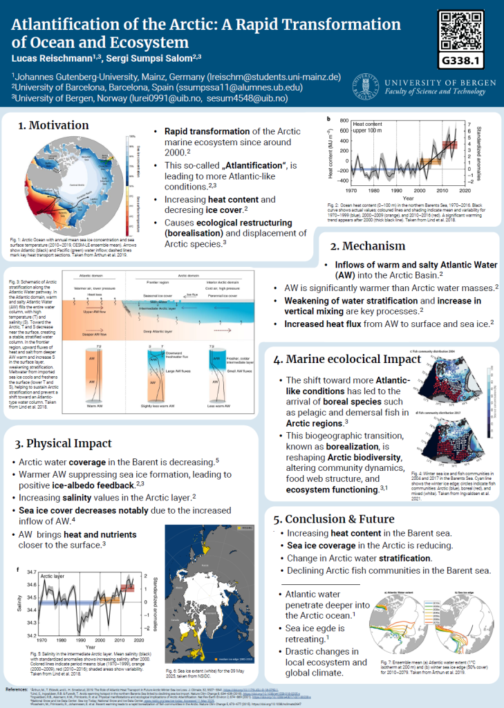 screenshot of the poster entitled Atlantification of the Arctic: A Rapid Transformation of Ocean and Ecosystem
