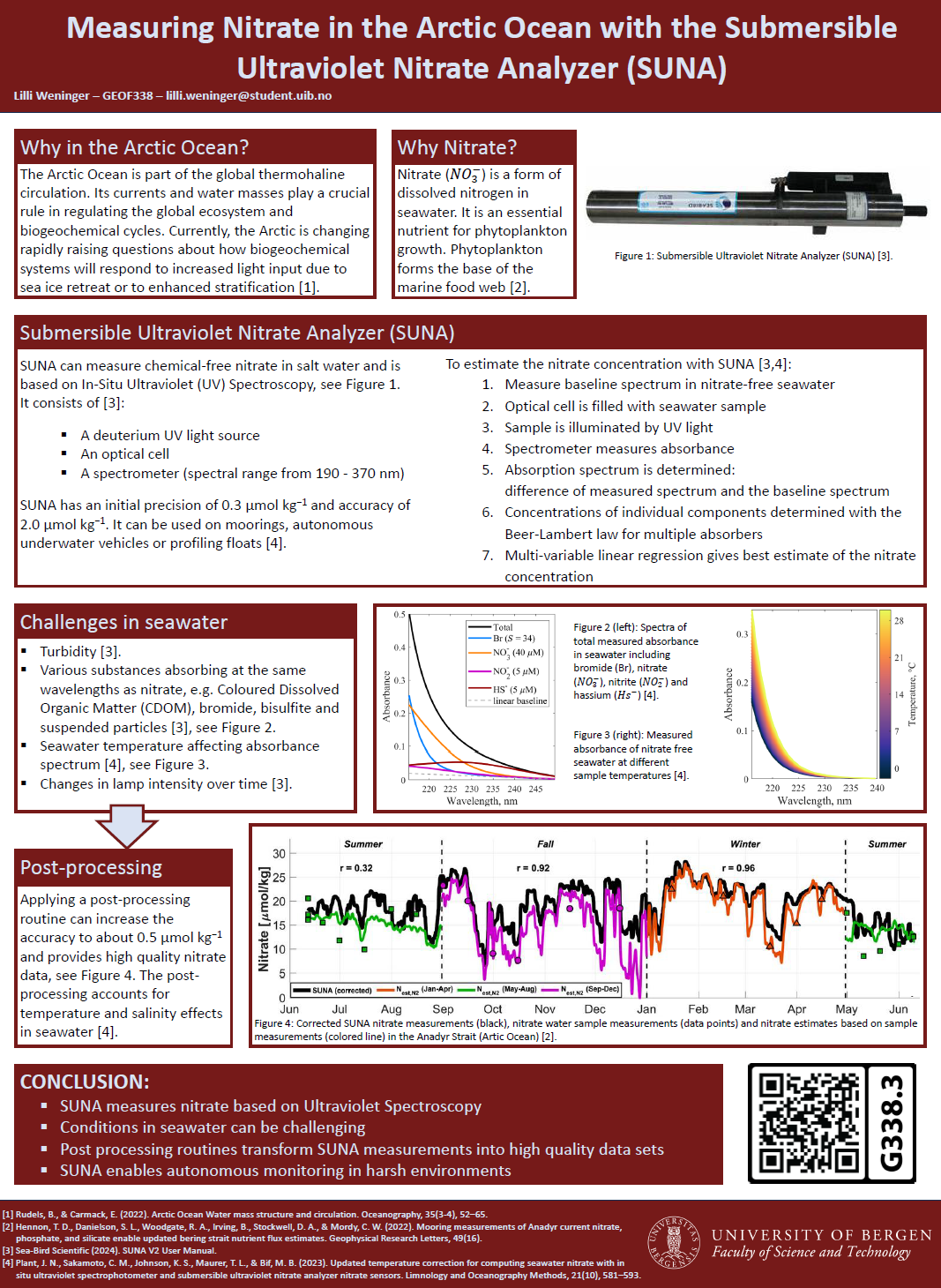 screenshot of the poster entitled Measuring Nitrate in the Arctic Ocean with the Submersible Ultraviolet Nitrate Analyzer (SUNA)