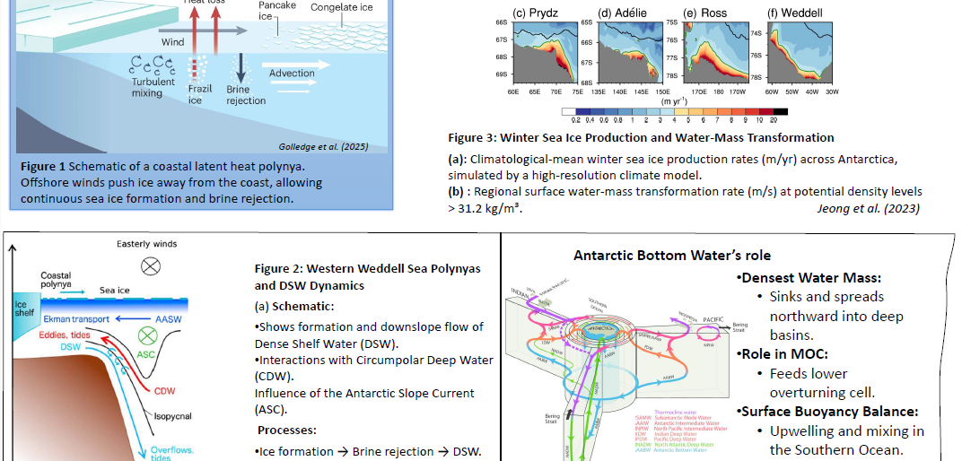 screenshot of the poster entitled Ice Factories of the South: Coastal Polynyas and Deep Water Formation in the Antarctic