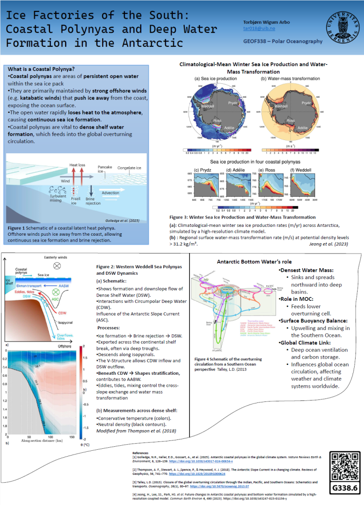 screenshot of the poster entitled Ice Factories of the South:
Coastal Polynyas and Deep Water
Formation in the Antarctic