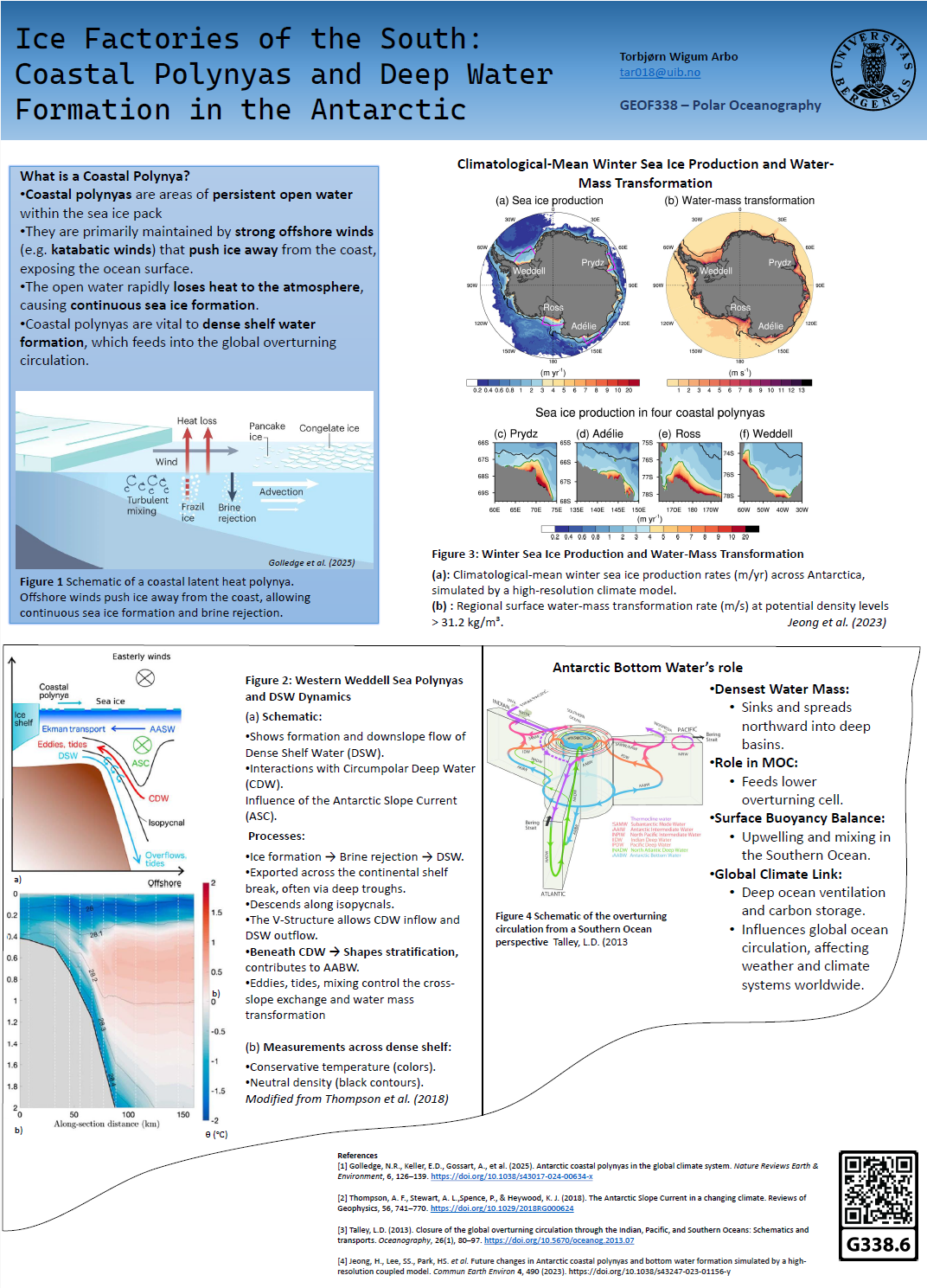 screenshot of the poster entitled Ice Factories of the South: Coastal Polynyas and Deep Water Formation in the Antarctic