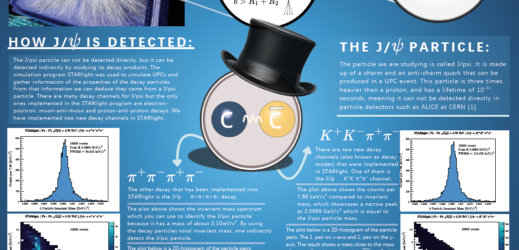 Screenshot of the poster entitled Detecting the undectectable with J/Psy decays