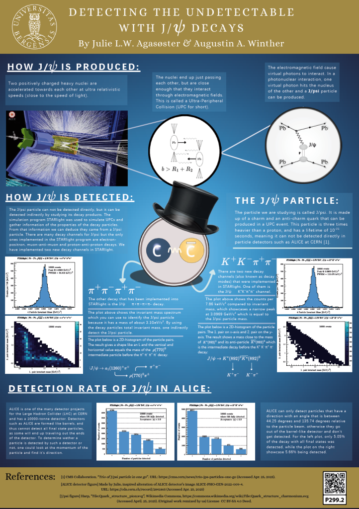 Screenshot of the poster entitled Detecting the undectectable with J/Psy decays