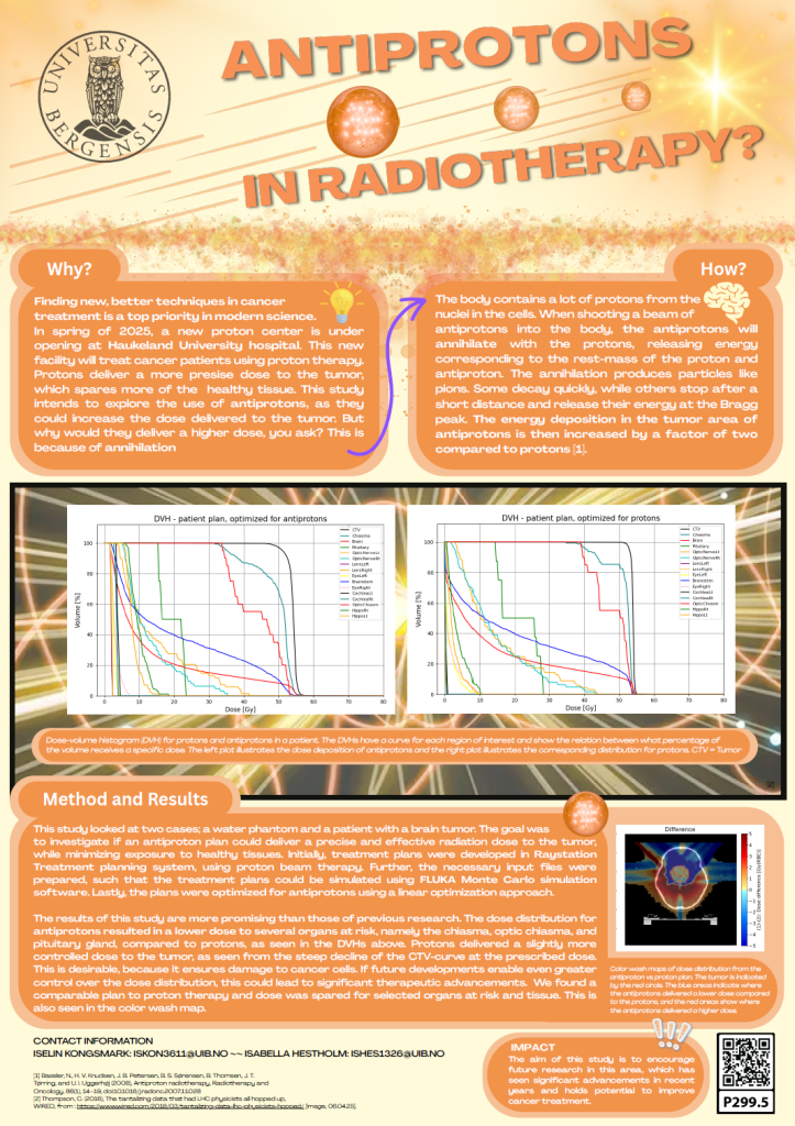 Screenshot of the poster entitled antiprotons in radiotherapy