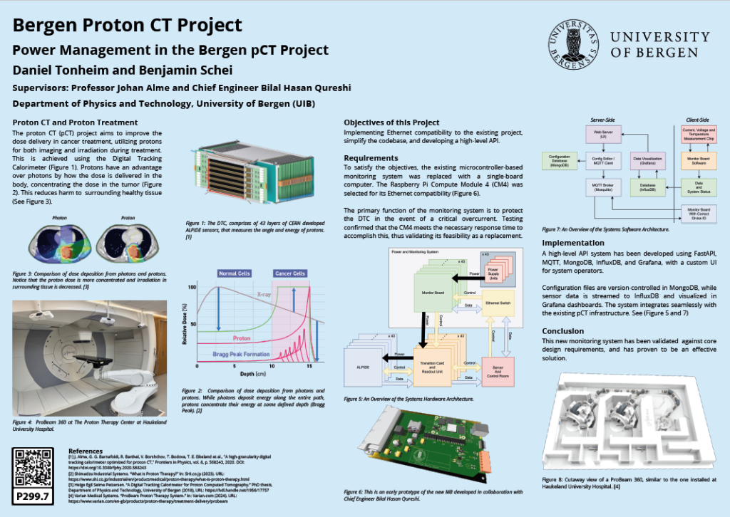 Screenshot of the Poster entitled Bergen Proton CT Project - Power Management in the Bergen pCT Project