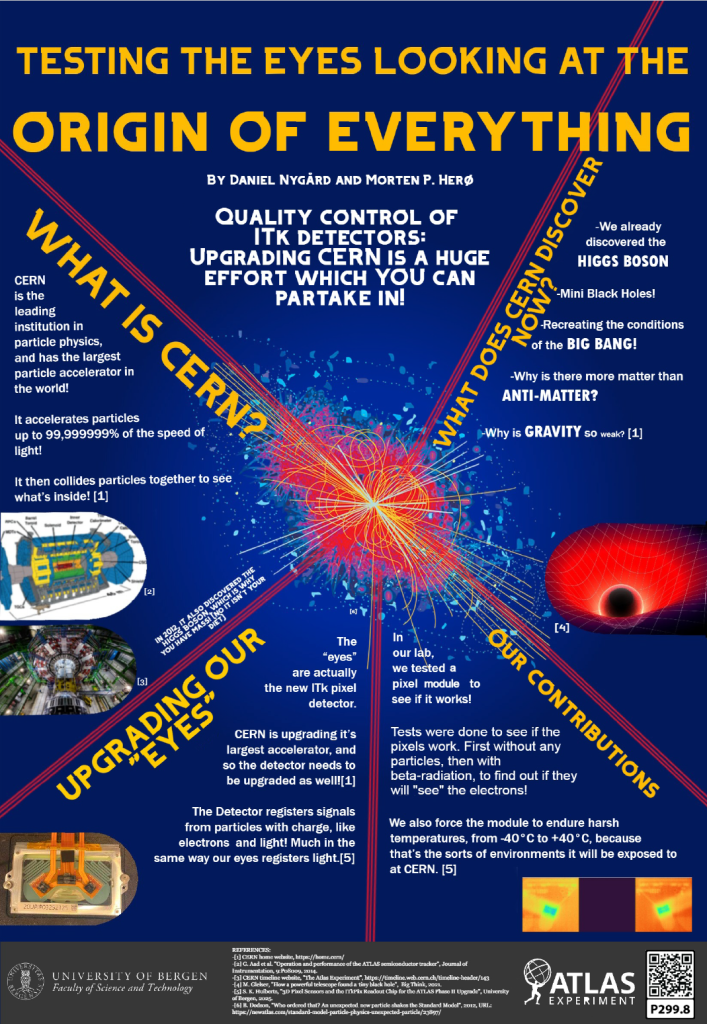 screenshot of the postr entitled Testing the eyes looking at the origin of everything