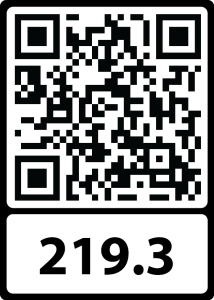 Example of a tag with QR code and poster number to be used when making the poster.