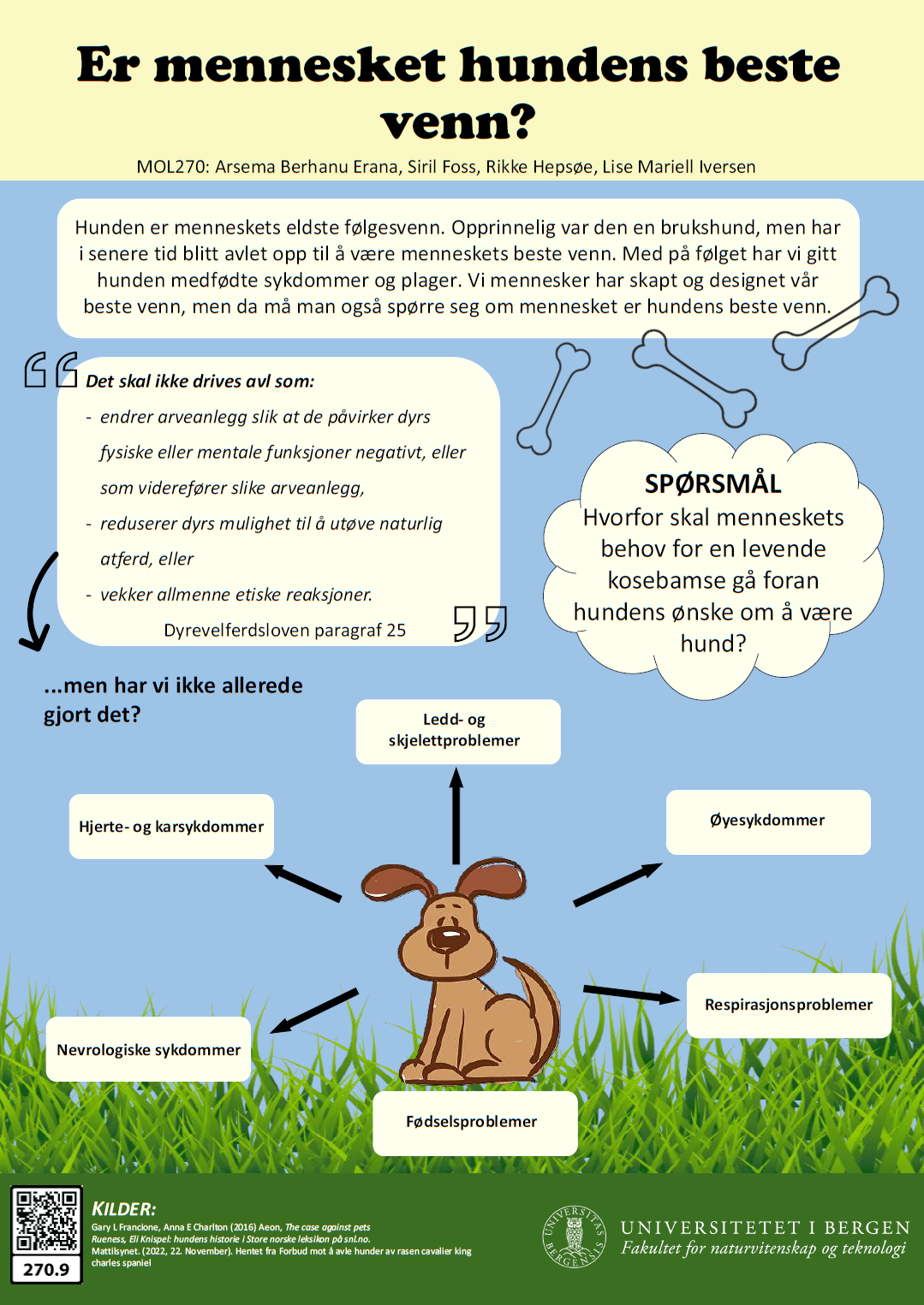 screenshot of the poster entitled Er mennesket hundens beste venn?